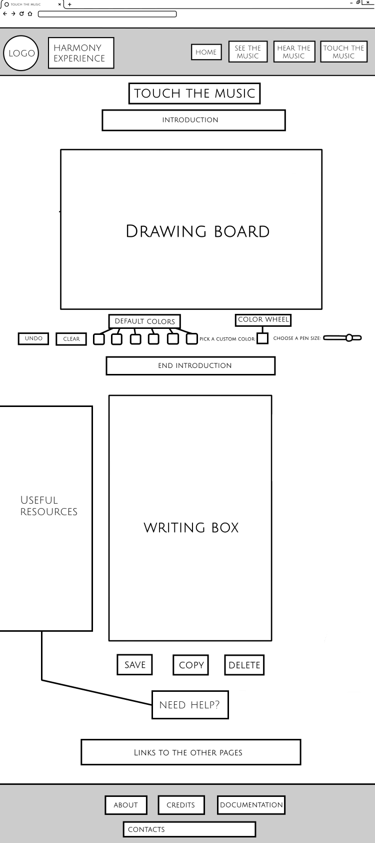 wireframe-touch the music