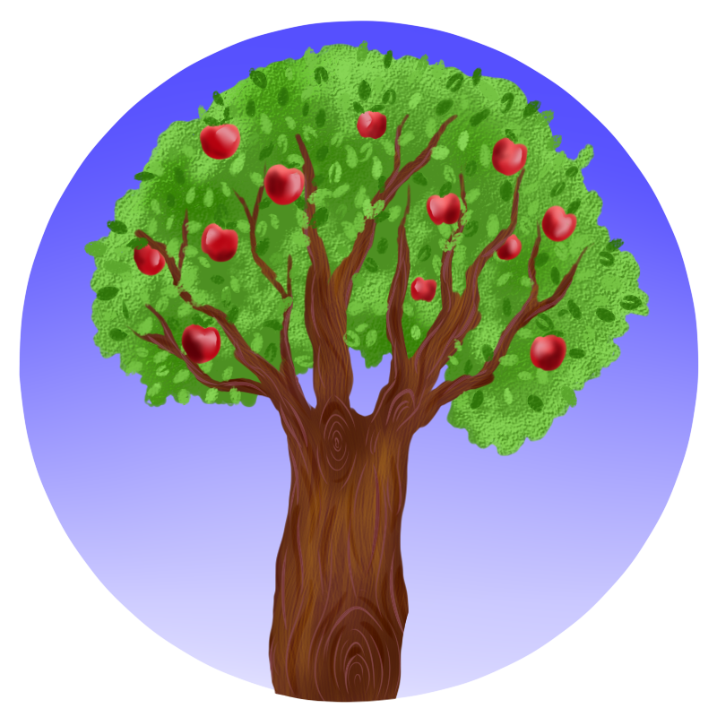 the tree grows fruits